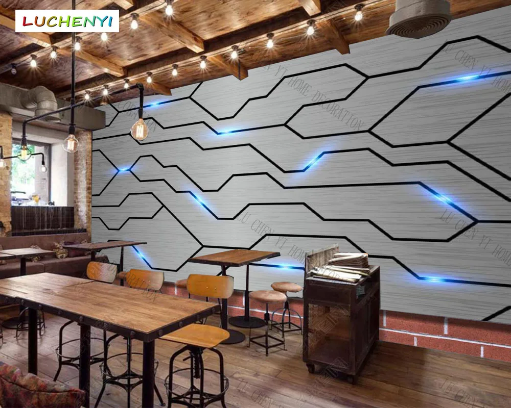 

Custom KTV Wallpaper Wall Covering 3D Stereo Music Bar Decoration Technology Sense Gaming Roomr circuit diagram wallpaper mural