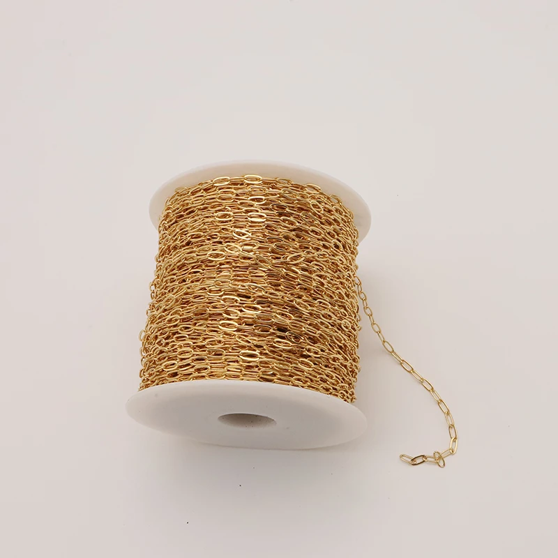 

1Meter Gold Color Brass Necklace Chains Bracelet chains Quality DIY Jewelry Findings Accessories Handmade JA0547