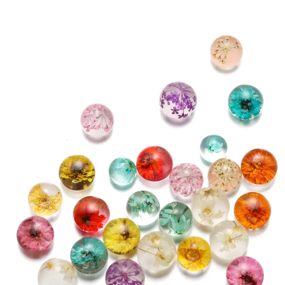 

10pcs Hand-made Flower resin Bead string Not Crystal For DIY Earrings Bracelet Choker Necklace Jewelry Making Beads