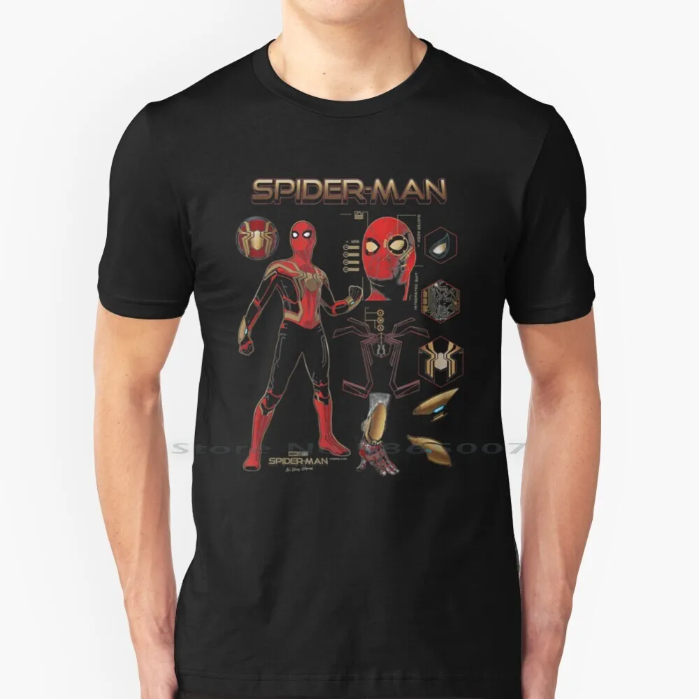 Spider Nah Way Home Spidy Schematic T Shirt Cotton 6XL No Way Home Spidey Schematic Lover Fans Suit Lover Fans Tom Holland