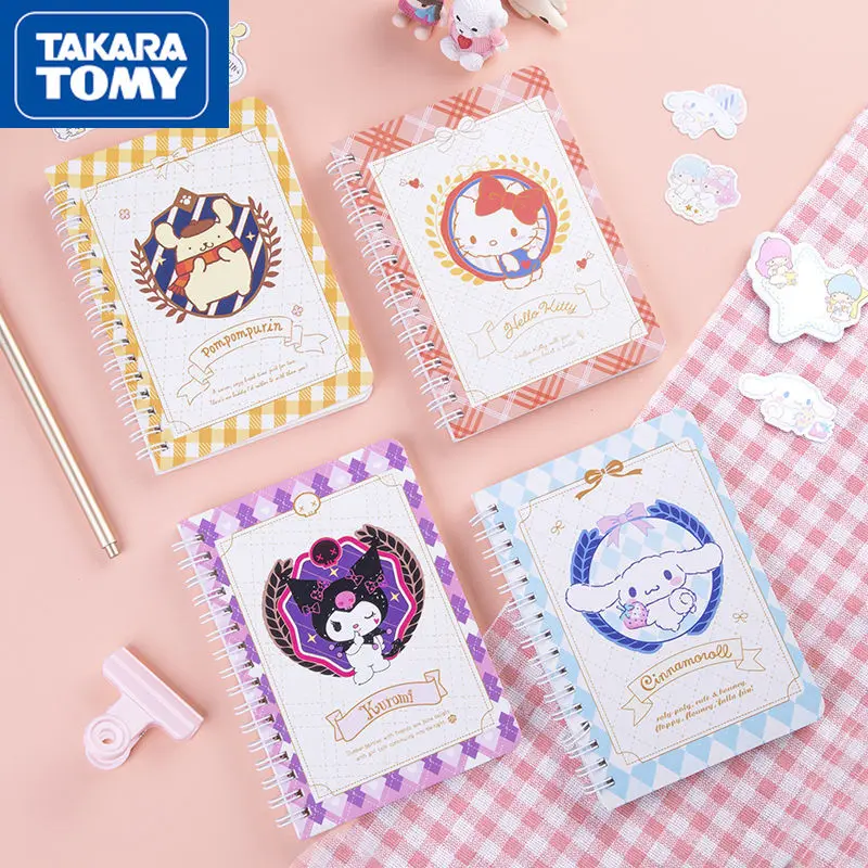 

TAKARA TOMY Hello Kitty 2022 New A6 Loose-leaf Notepad Cartoon Cute Notebook Student Creative Girl Heart School Supplies