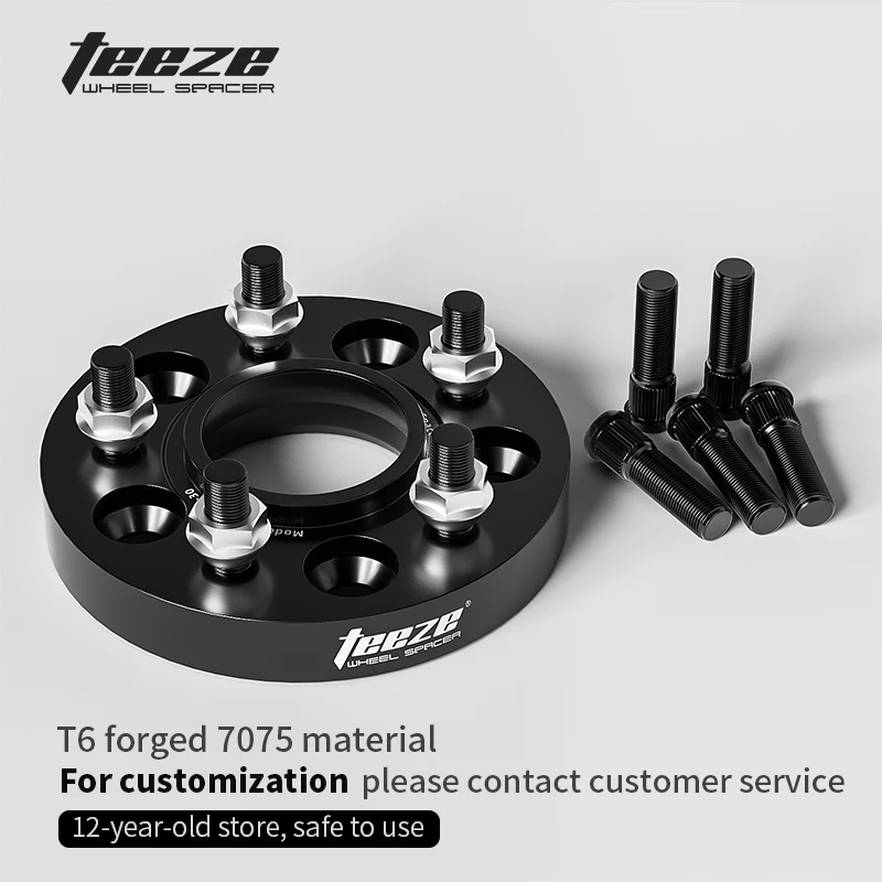 

Teeze 2/4 шт. 5x127 CB 71,6 мм M12x1,5 ступица центральная черная кованая прокладка колеса для Chrysler Pacifica фланцевая пластина 25/30 мм