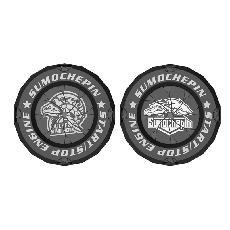 

50LC Rotary Push Start Button Cover Auto Spin Engine Start Stop Button Cover Decor