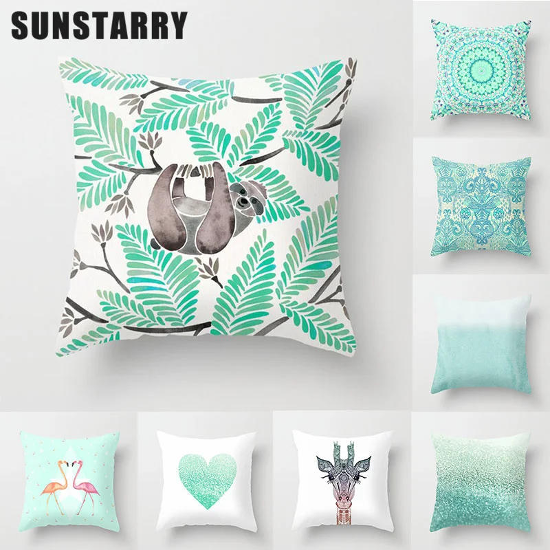 

New Small Fresh Ins Style Cushion Cover 45x45cm Polyester Pillow Case Sofa Bed Home Decor Cute Cat Pillowcase Funda Cojin
