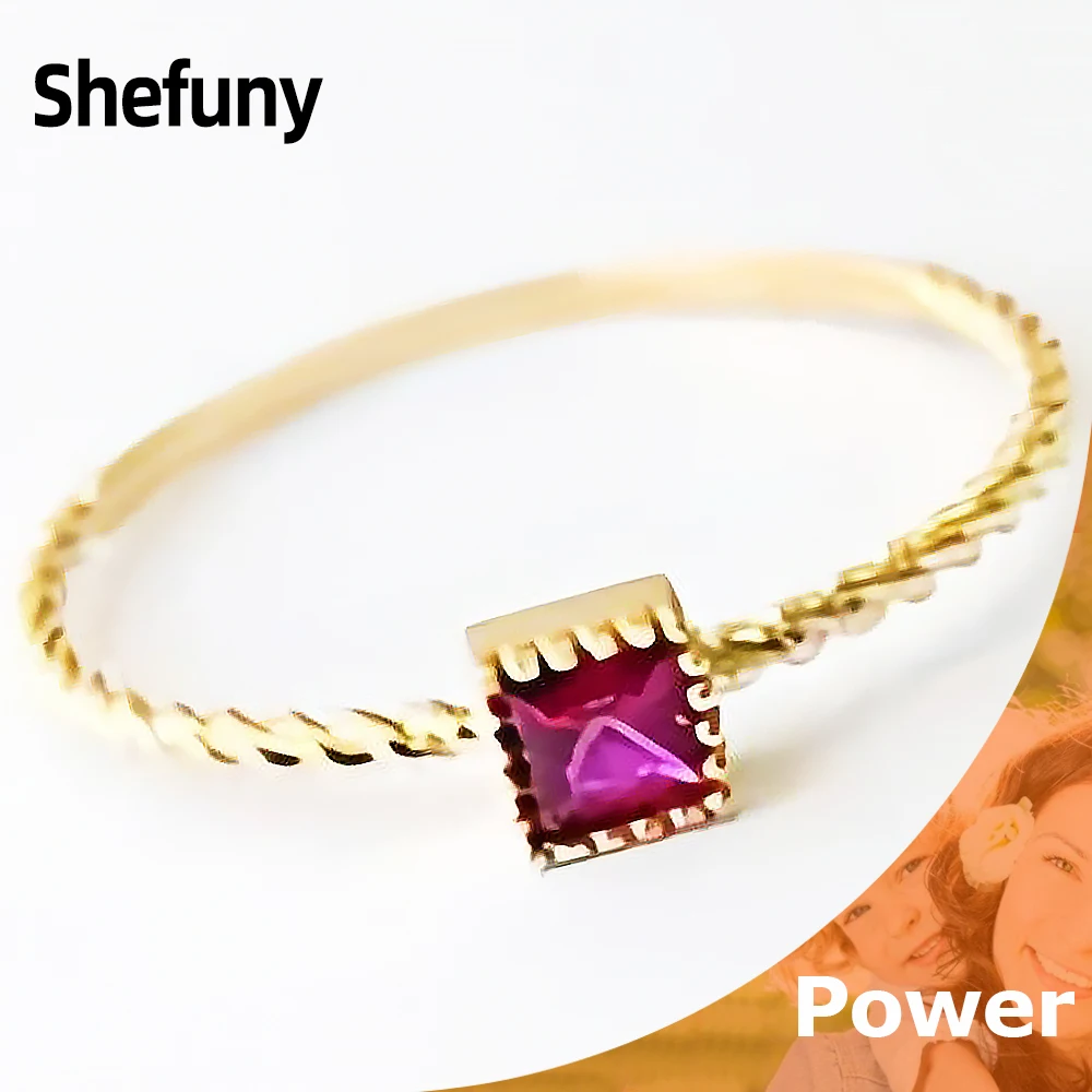 

925 Sterling Silver Square Geometric Adjustable Finger Rings Colorful Zircon Open Size Ring For Women Fine Jewelry Birthday Gift