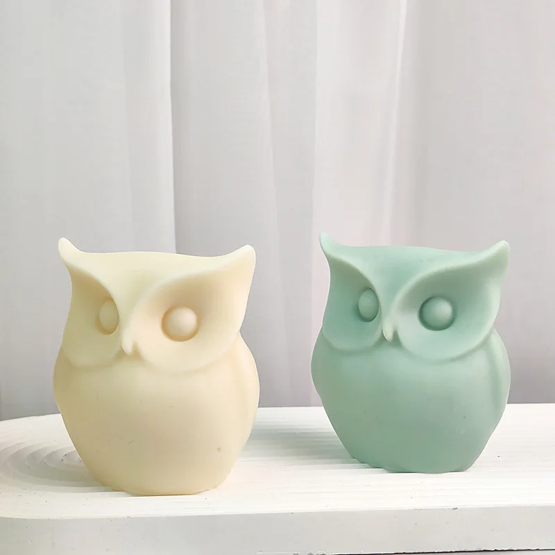 Большая силиконовая форма в виде совы для свечей простое гипсовое мыло ручной