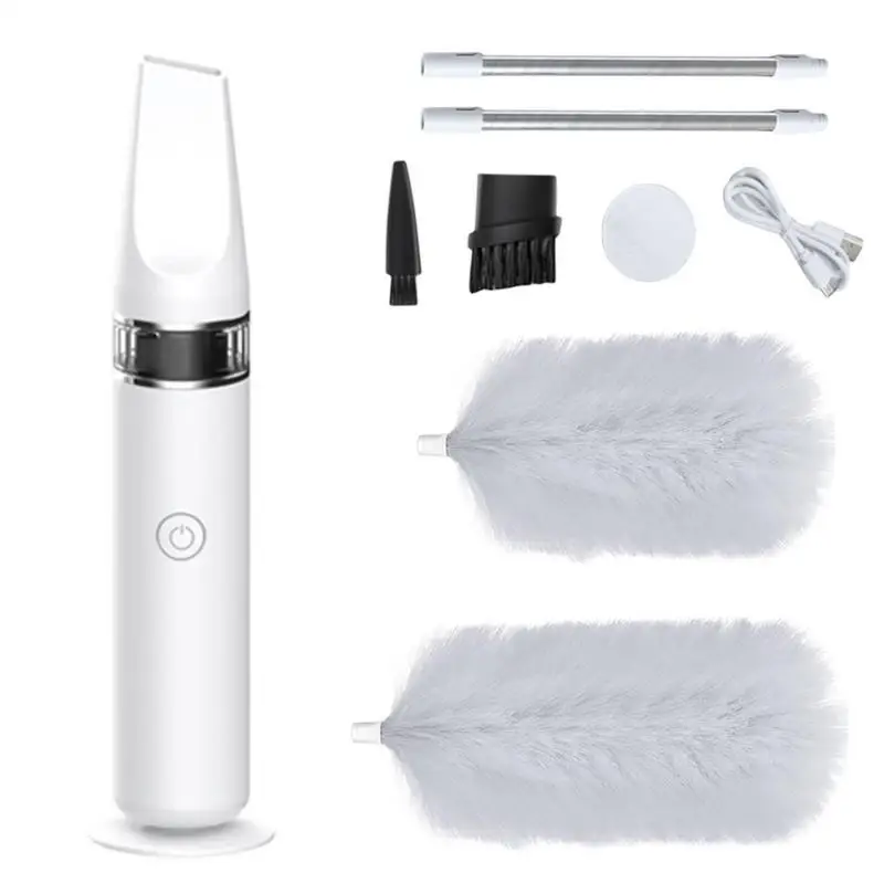 

Моющиеся Пылесосы Spin Duster для очистки, автоматические аксессуары для очистки 360 перьев, вращающаяся щетка для пыли, пылесборник