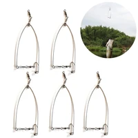 1pc camping automatic fishing device spring ejection hook fishing hook stainless steel universal fishing tackle artifact