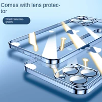 suitable for iphone13 phone case tpu comes with lens protector apple 12promax soft case transparent 8p iphone 11 cases for women