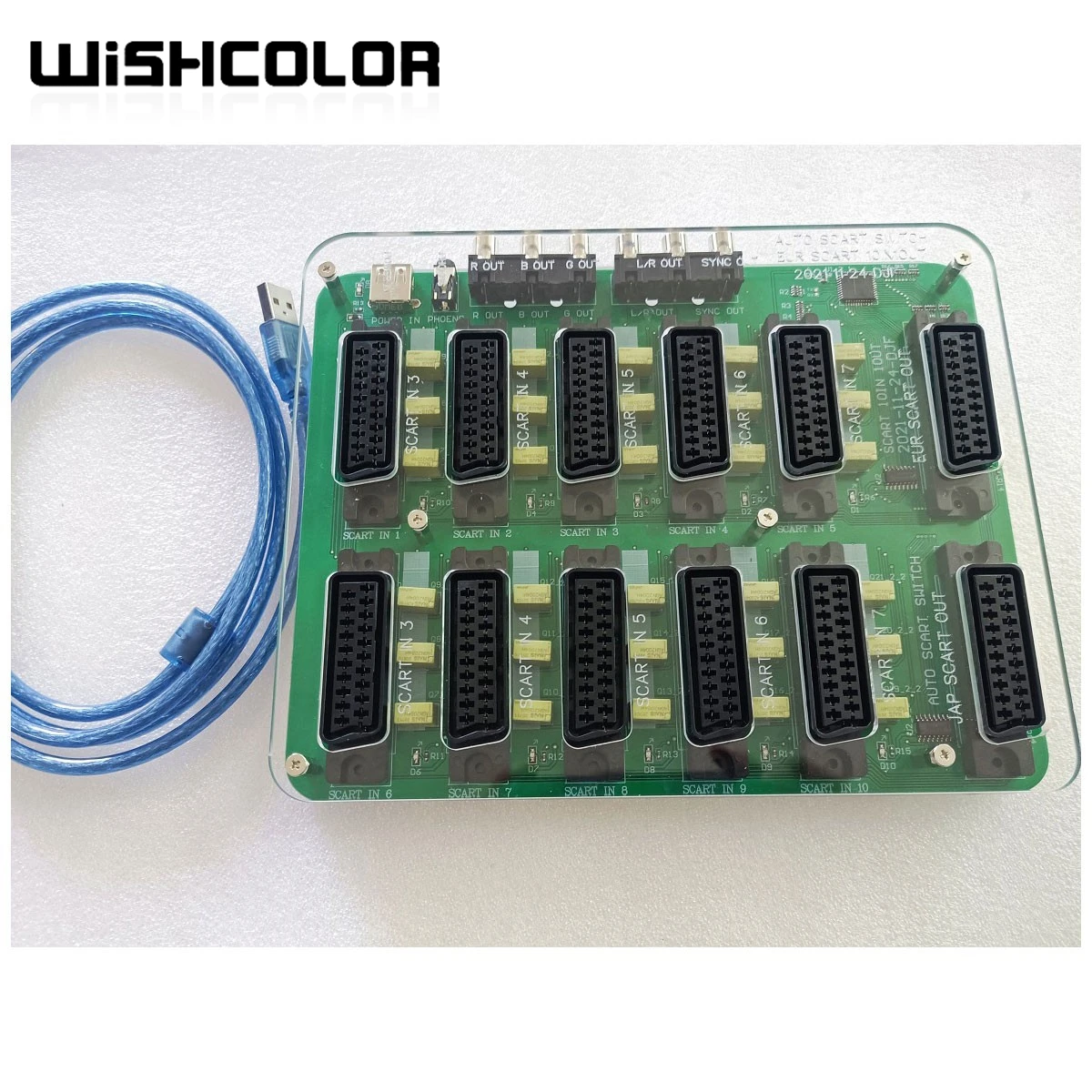 Wishcolor новый европейский автоматический распределительный преобразователь распределительного сигнала, 10 входов, 1 выход, автоматический разделитель, преобразователь платы, устройство