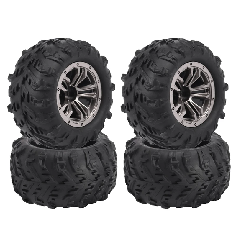 

4Pcs 80X45mm Tire Wheel Tyre Replacement Parts For Hosim Xinlehong Q901 Q902 Q903 9130 9136 9137 9138 1/16 RC Car Spare Parts