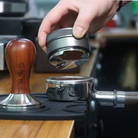 5858 35mm coffee tamper distributor adjustable espresso macaron convex three four angled slopes base alloy coffee powder hammer
