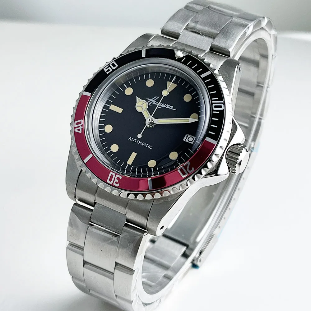 Мужские часы корпус NH 39 5 мм 35 круглый стеклянный винтажный Waterman с механизмом