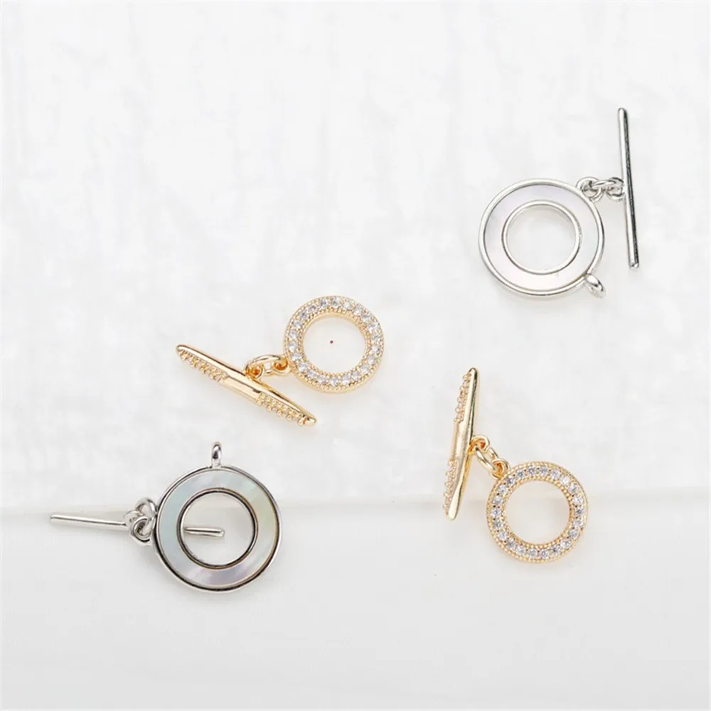 Ожерелье и браслет с круглой пряжкой из циркония пряжка OT подвесным соединением