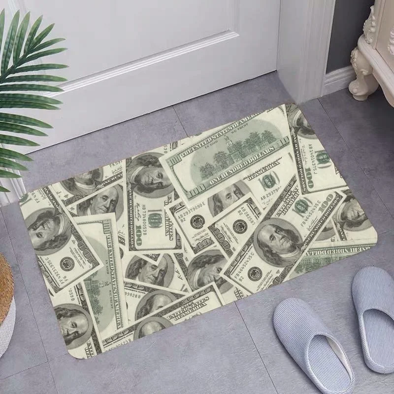 

Carpet Soft Kitchen Flannel Living Room Rug Indoor Mats Art Decoration Vintage 100 Bill Dollar Area Rugs Lounge Rug Room Carpets