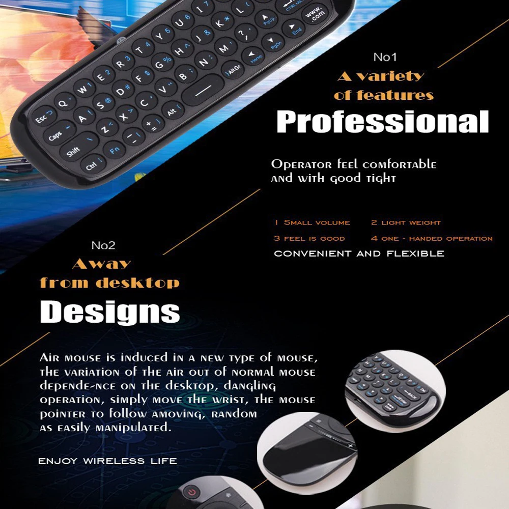W1 Air Mouse 2 4G Беспроводная клавиатура с дистанционным управлением ИК дистанционное