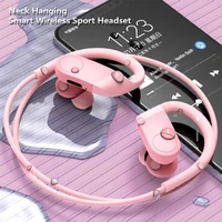 bluetooth compatible headset wireless stereo headset subwoofer ear neck hanging in ear sports headphones for xiaomi iphone
