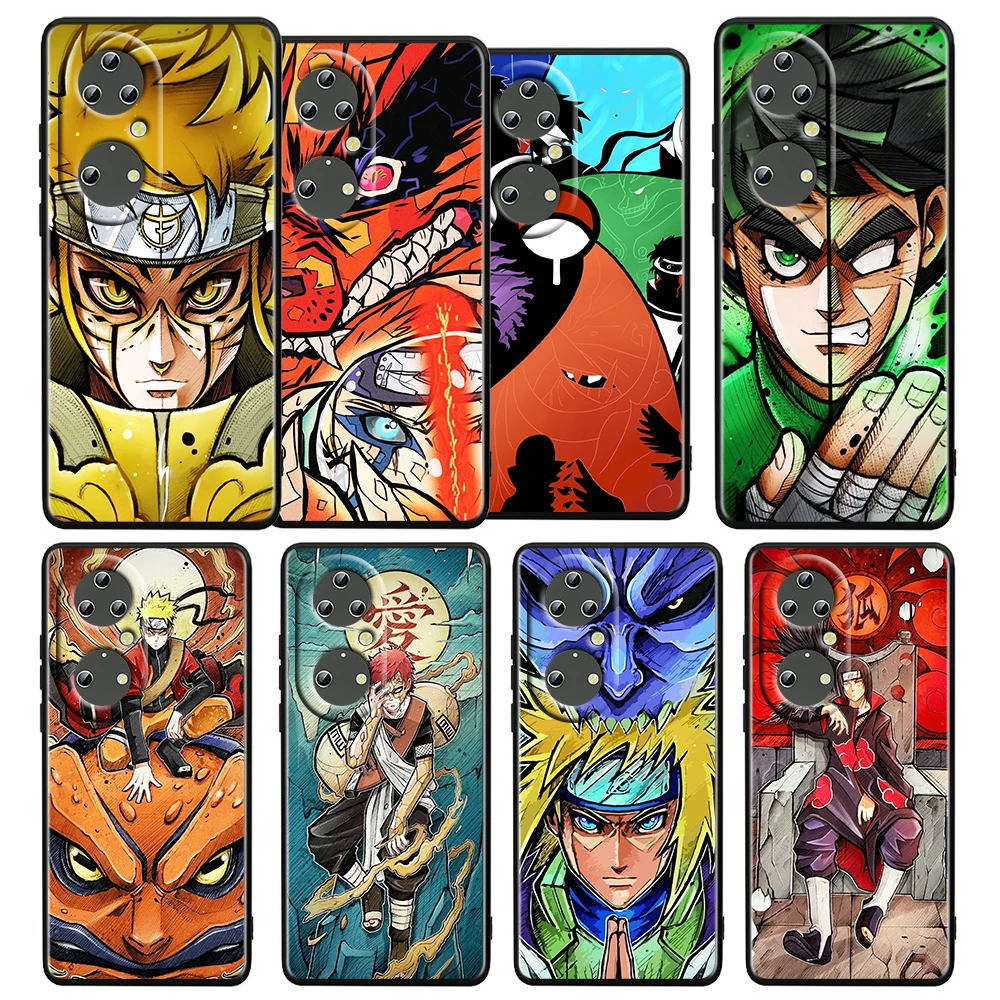 

Anime Naruto Cool For Huawei P50 P20 P30 P40 5G P10 Pro Lite E Plus P9 Lite Mini Silicone Soft TPU Black Phone Case Cover Capa