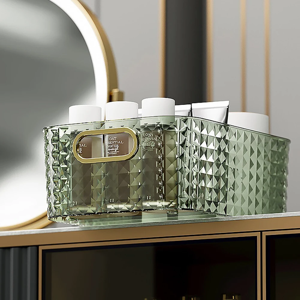 Поратный ящик для хранения с ручкой утолщенная корзина косметики ювелирных