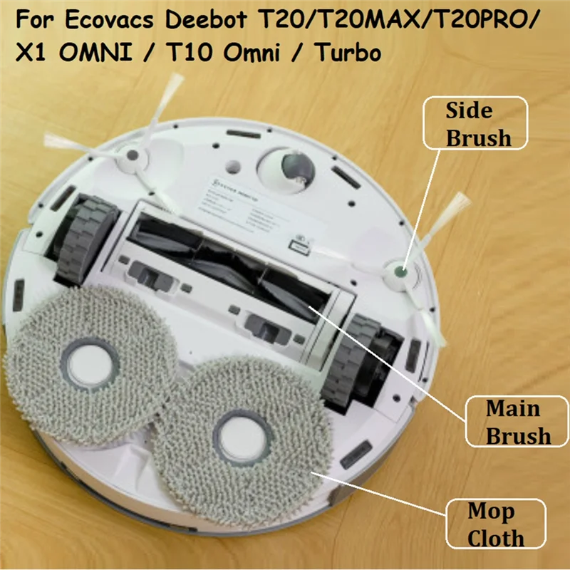 18 шт. для Ecovacs Deebot T20/T20MAX/T20PRO/X1 OMNI/T10 Omni/Turbo пылесос основная боковая щетка мешок пыли