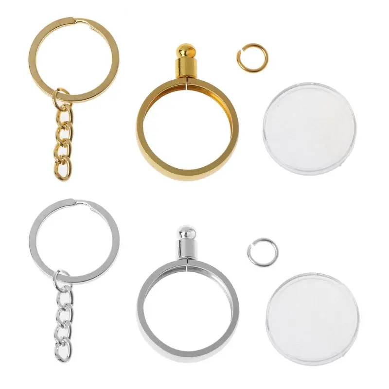 

Protable Commemorative Coin Holder Keyring Medallion or Chip Collection Souvenir Coin Pendant Keychain for Men Women