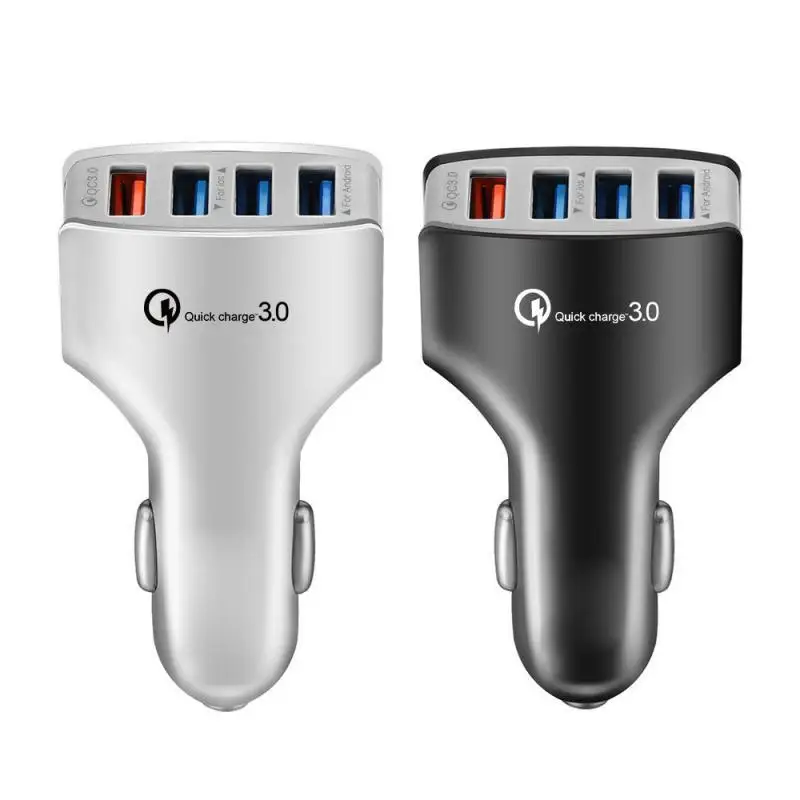 

QC3.0 Car Charger Car Accessories 4 Ports Fast Charger USB Car Charger Car USB Socket Adapter 12V 30W