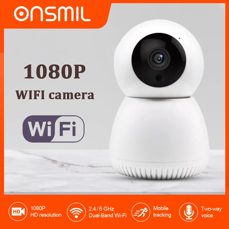 

Onsmil 2023 видеоняня ночного видения с двухсторонним аудио 1080P HD видео Обнаружение движения Wi-Fi IP-камера видеонаблюдения камера