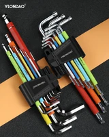 allen key set screwdriver 9pcs set hexagon spanner universal hex wrench 6 angle six lens ball keys color hand tools