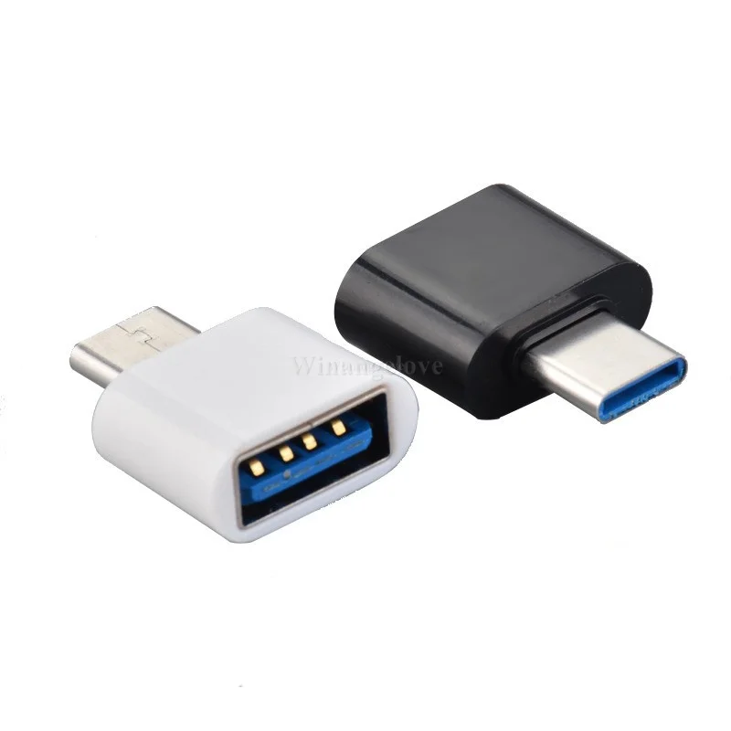 500PCS/lot Universal USB to Type-C OTG Adapter for Android Mobile Smartphone Tablets Laptop USB-A Female to USB-C Male Adapter