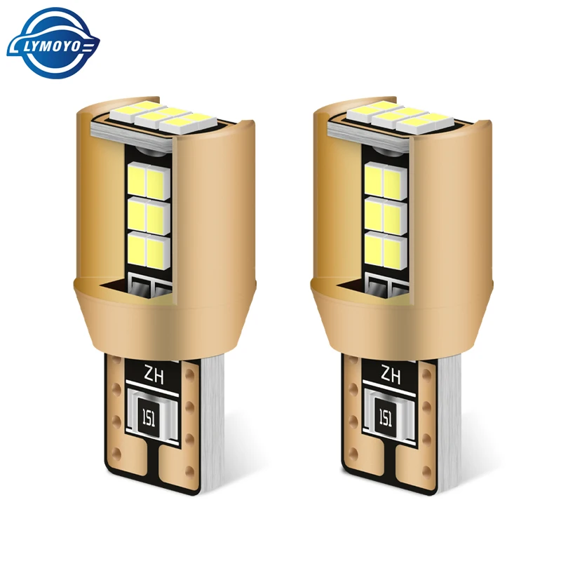 

2pcs T10 LED W5W Led Bulbs 168 194 Signal Lamp Parking Marker Dome Reading License Plate Light Car Side Interior Light 12V 6000k