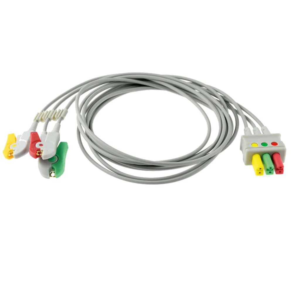 Для справки кабель для записи экг пациента PRO1000 Holter 3/5 выводов защелка/зажим