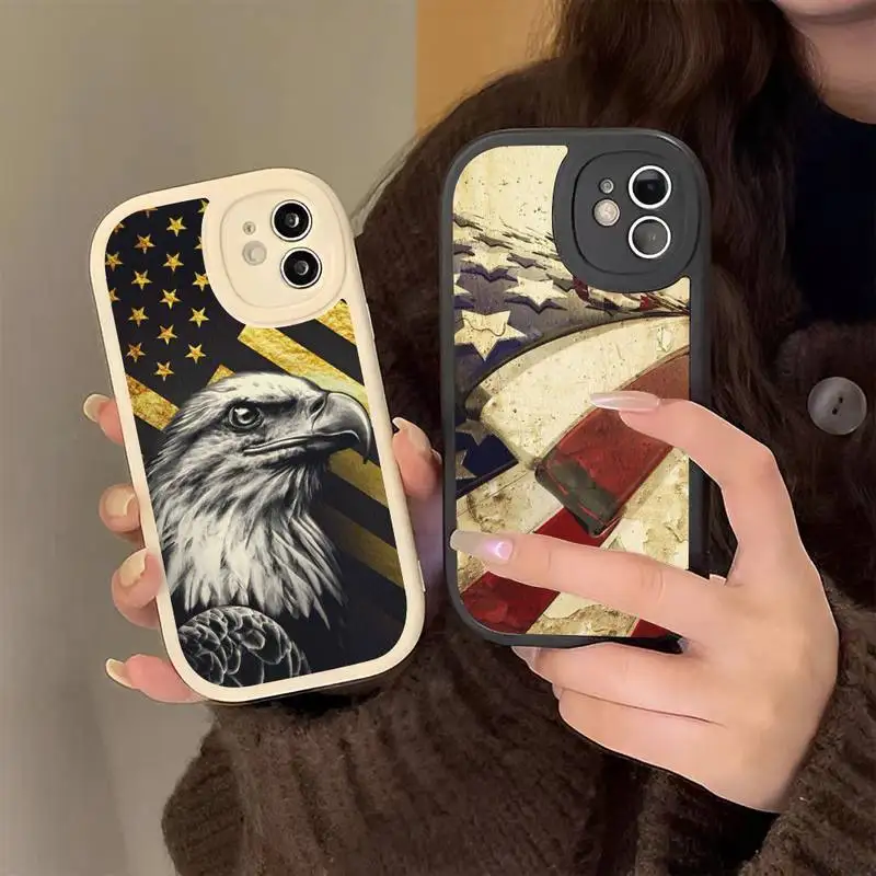

American flag Phone Case Hard Leather Phone Case for iPhone 13 12 Mini 11 14 Pro Max Xs X Xr 7 8 Plus 6 6s Se silicone Cover