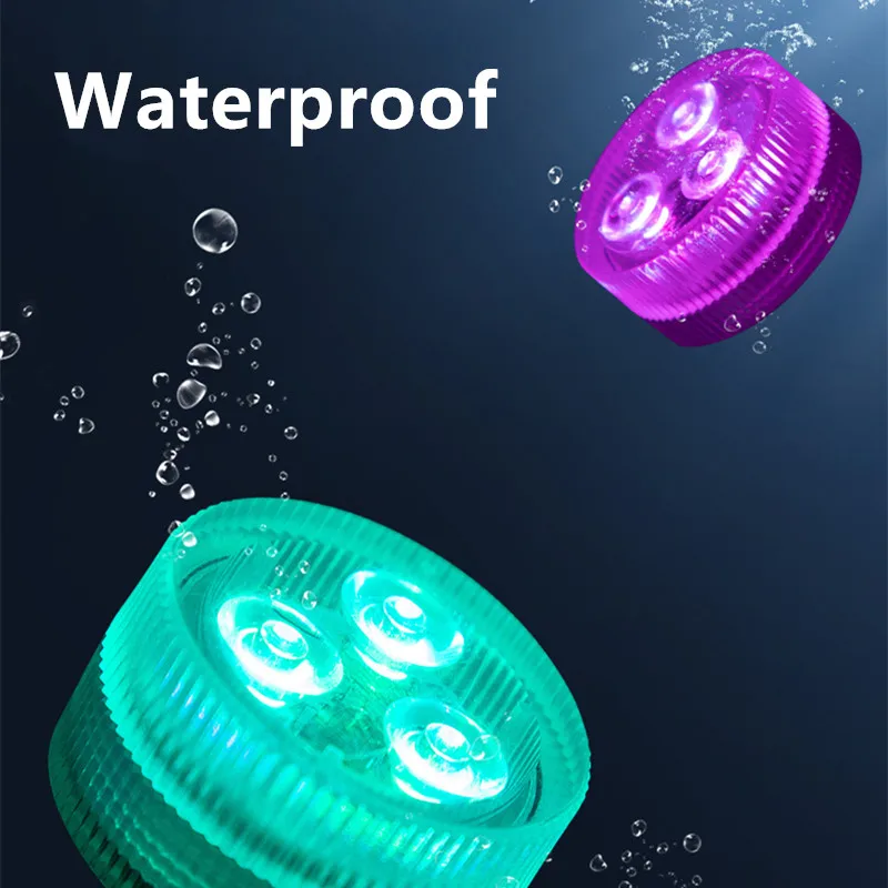 

10-1pcs IP65 Waterproof Remote Control LED Tea Mini Lights Submersible LED Lights Underwater Lamp for Wedding Party Vase Decor