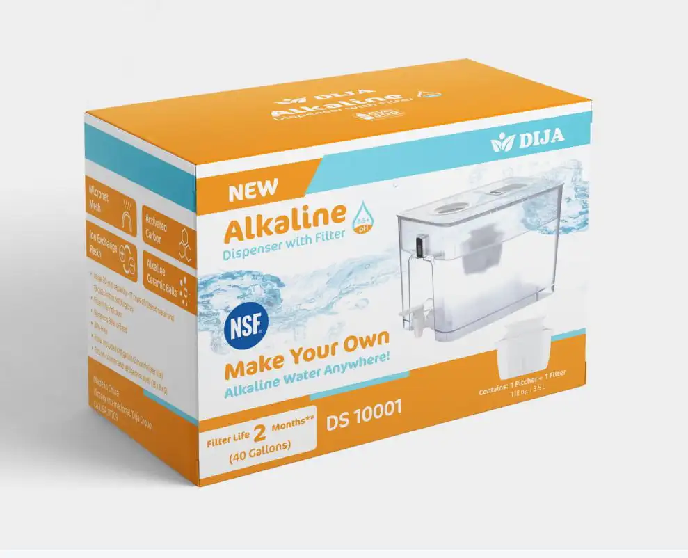 

Alkaline Water Dispenser with Filter, White, 30 Cup Capacity