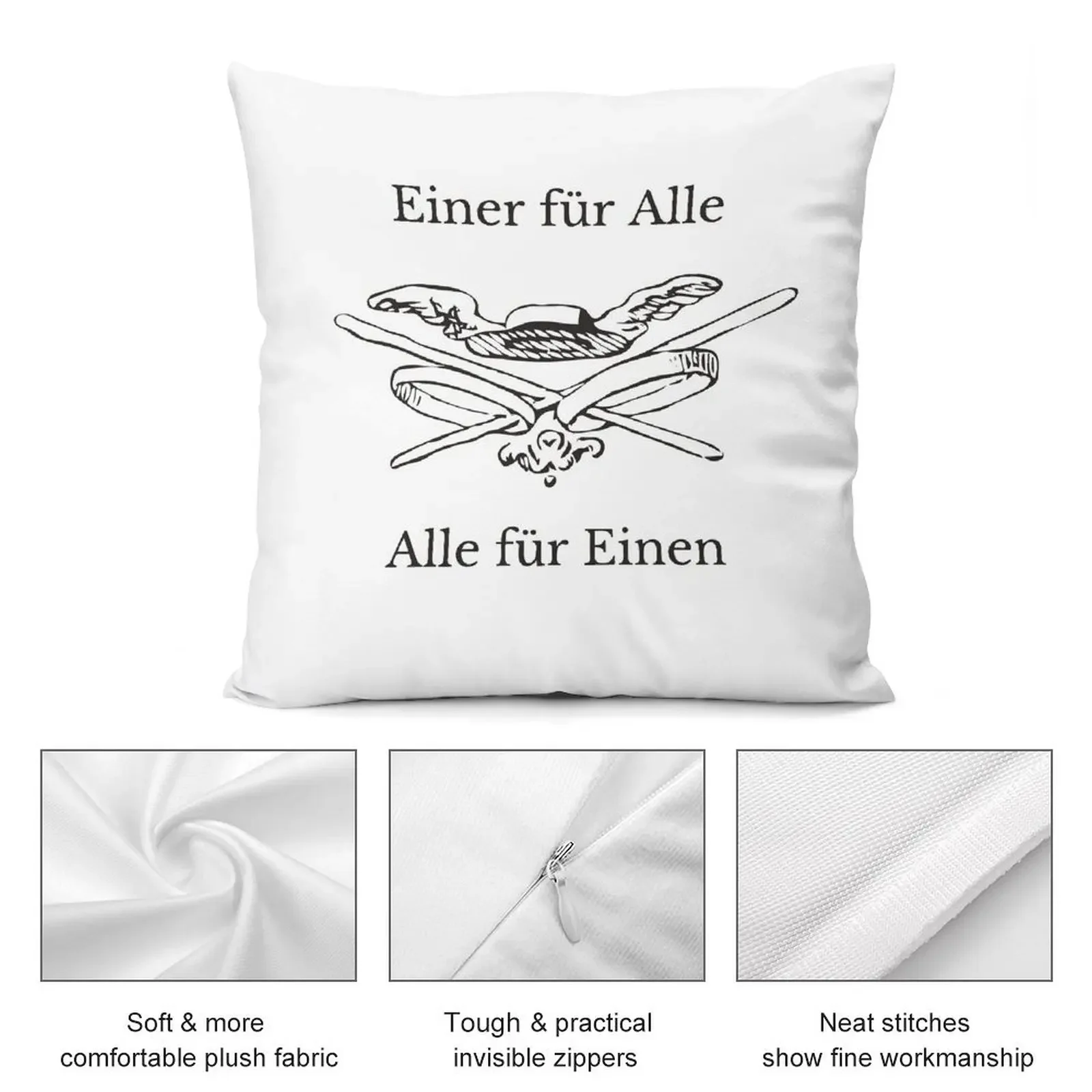 Чехлы для подушек Alle für einen und einer alle - Die drei Musketiere