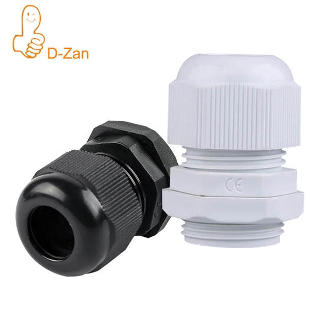 

10 PCS Nylon Cable Glands Waterproof IP68 Black White Size Thread PG7 PG9 PG11 PG13.5 PG16 PG21 Cord Grips Outdoor Wire Sealing