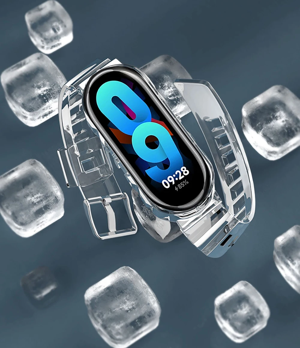 Transparent Strap for Xiaomi MiBand 8 Soft Silicone Band for Mi Band 8 Replacement TPU Correa Bracelet Watchband