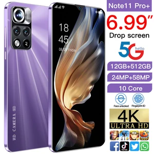 2022 new note11 pro global version 6 99 inch smartphone 5800mah 10 core 2458mp 12g512g dual sim cellphones celular 5g phone free global shipping