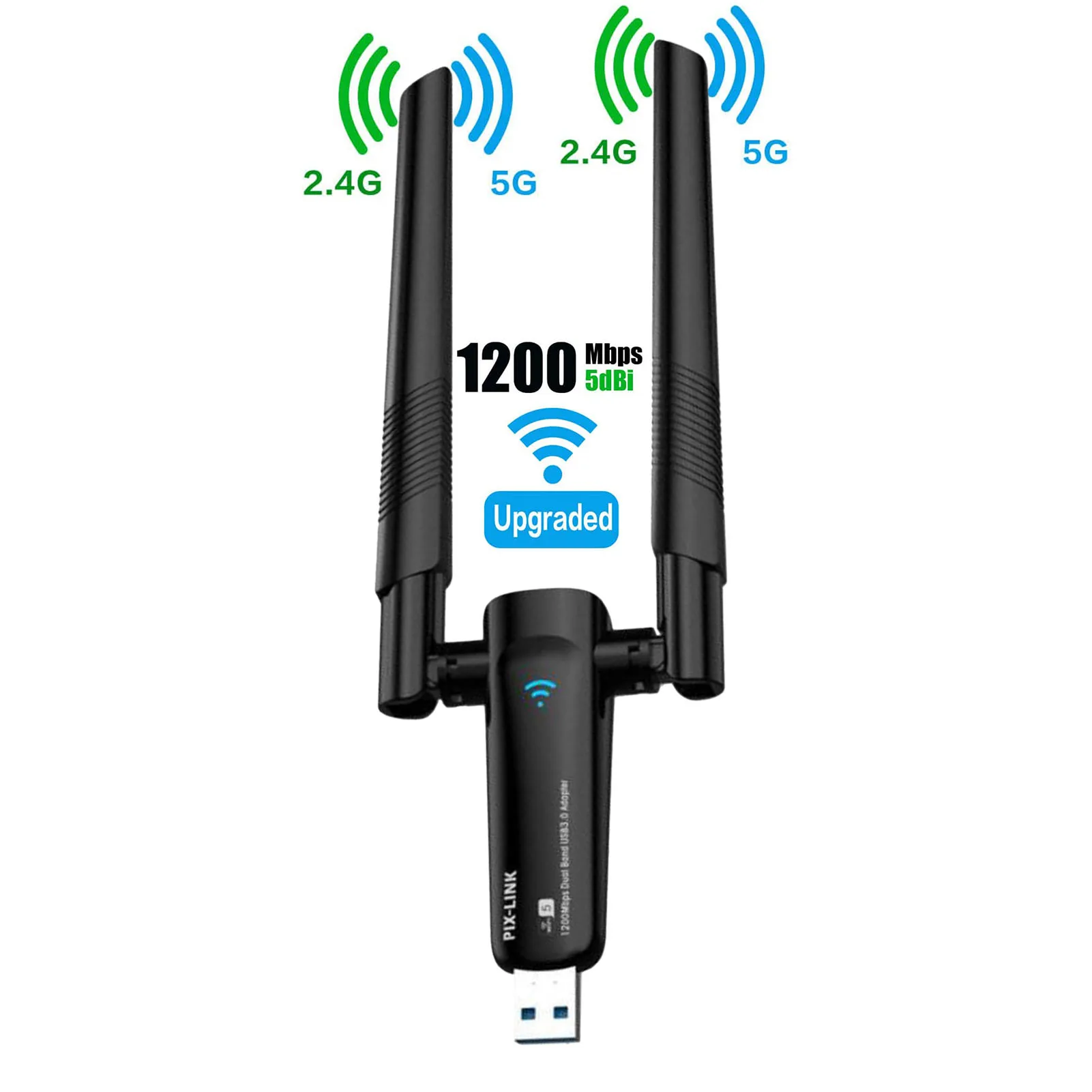 

Адаптер Wi-Fi для настольного ПК, 1200 м, USB 2,4, 5,8/ГГц