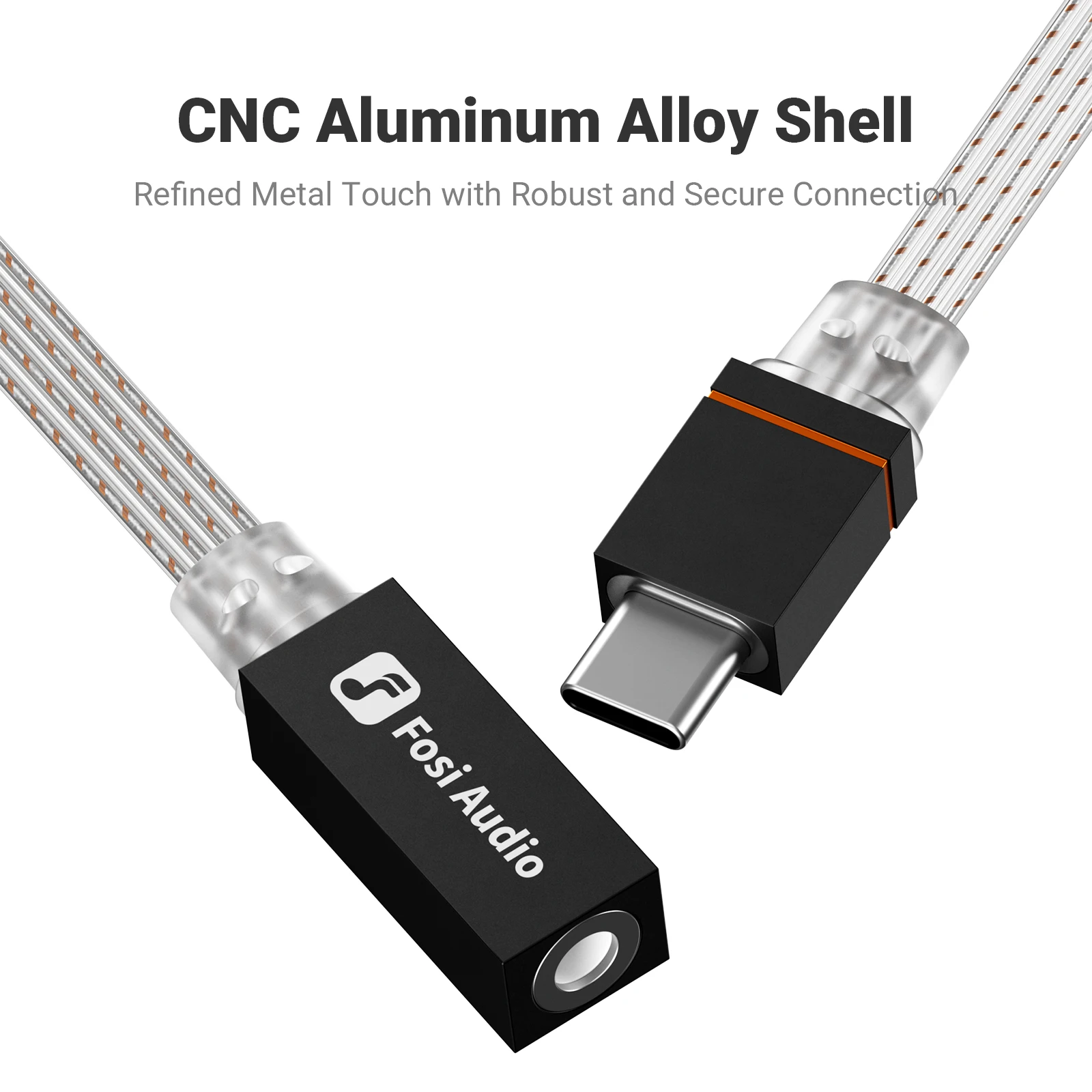 Фото Аудиоусилитель Fosi Audio D2 USB DAC для наушников, алюминиевый адаптер USB-C на 3,5 мм с поддержкой микрофонного входа №4