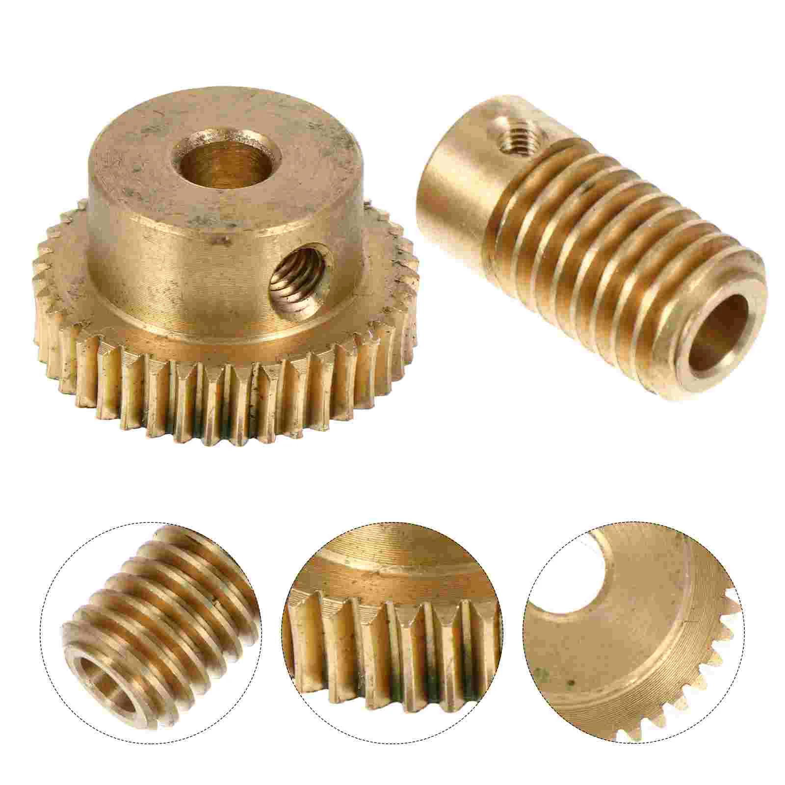 

Worm Gear Wheel Copper Reducer Metal Shaft Small Modulus Motorwithspline Shafts