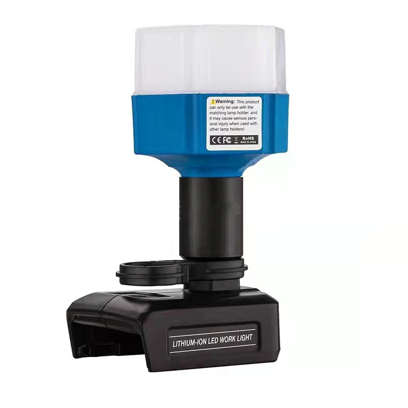 

Настольный светильник 12 Вт, подходит для Makita, Bosch, Dewalt, Black Decker, Craftsman, Milwaukee, 14,4-20 в, литиевая аккумуляторная портативная лампа