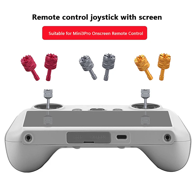 

2Pcs Joystick for Mini 3 Pro Replacement Remote Controller Sticks RC Screen Aluminum Alloy Thumb Rocker Drone Accessories