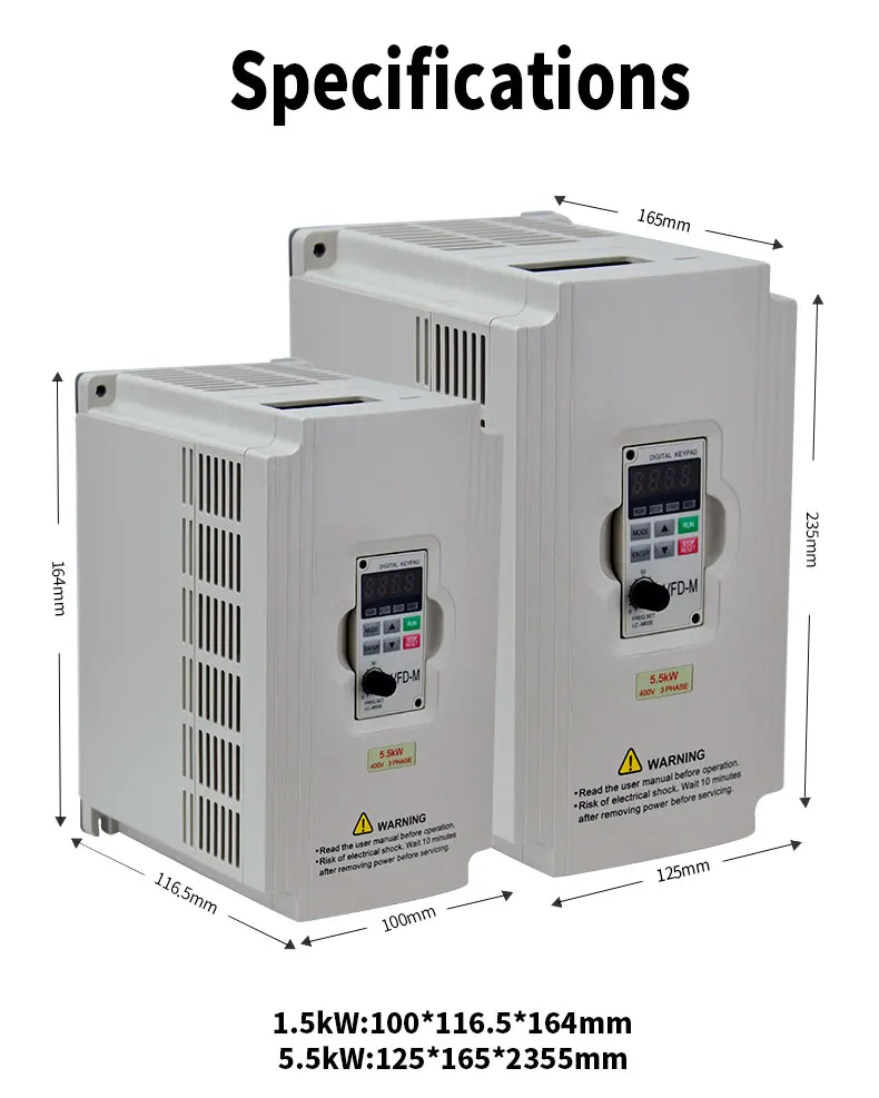AC drive frequency converter 0.4 - 7.5kw VFD variable speed drive enlarge
