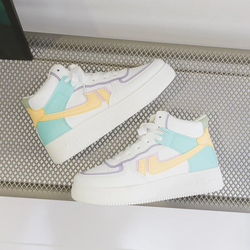 Fashion New Women Sneakers Breathable Waterproof Wedges Platform Vulcanize Shoes Woman Pu Leather Casual Shoes Tenis Feminino