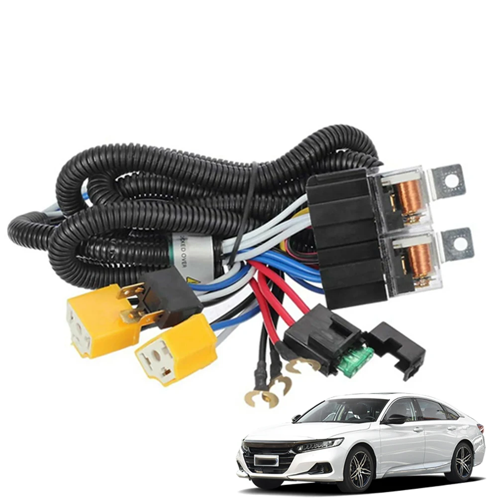 Жгут проводов реле светодиодной фары H4 H6054 7x6 5x7 для Tacoma Pickup Wrangler Cherokee