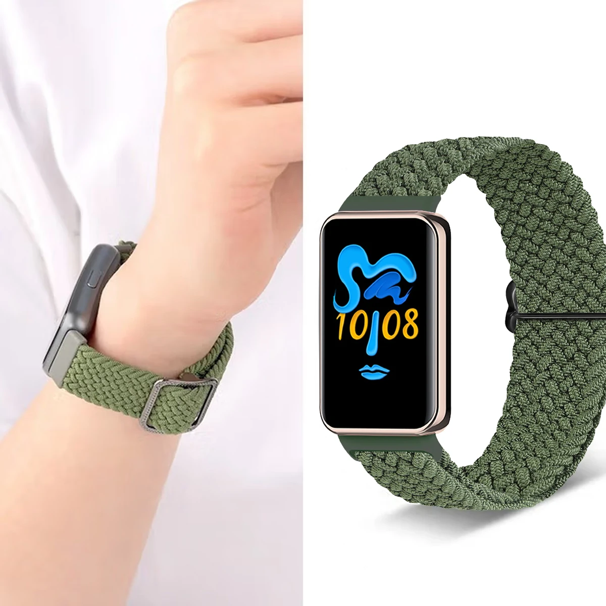 Фото Эластичный нейлоновый браслет Solo для Honor Band 9, вязаный плетеный браслет-петля для Huawei Honor Band 10, ремни Correa №3