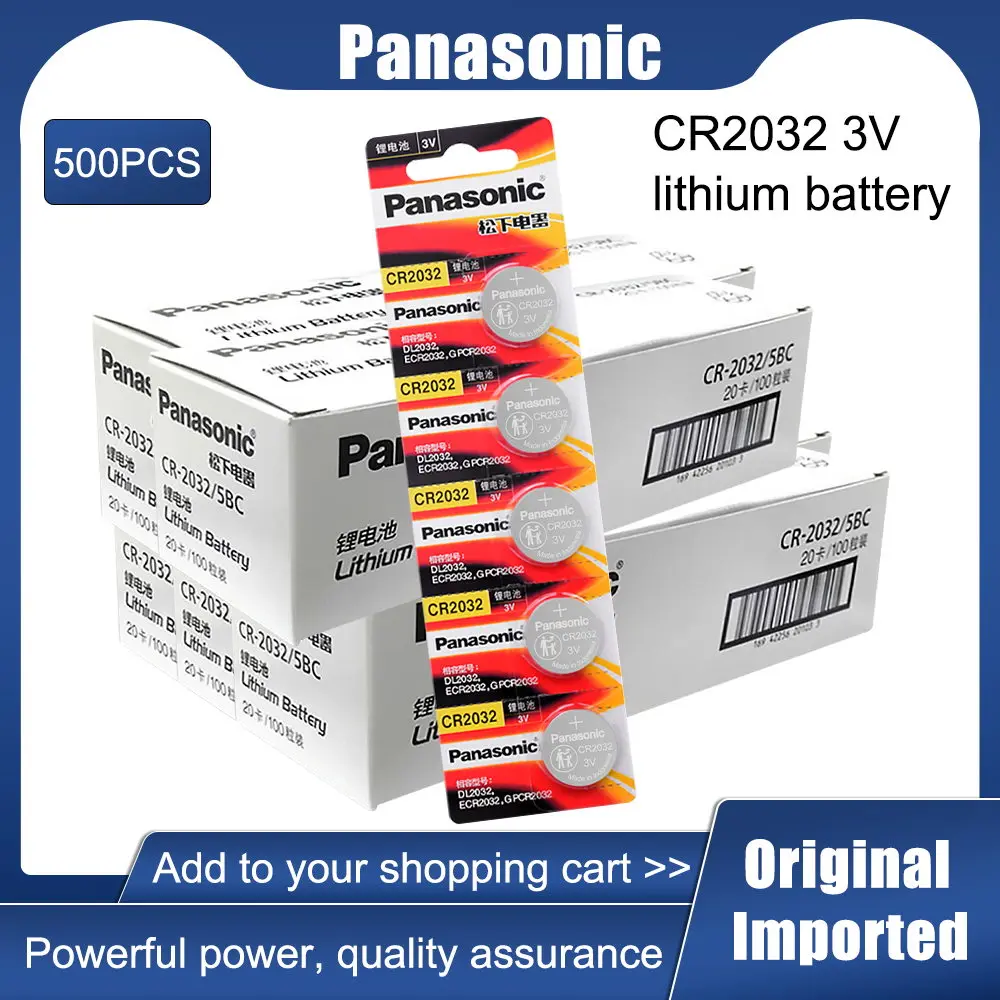 PANASONIC 2020 Акция распродажа 500 шт. 3 в CR2032 CR 2032 часы батарейки Кнопка монеты пила