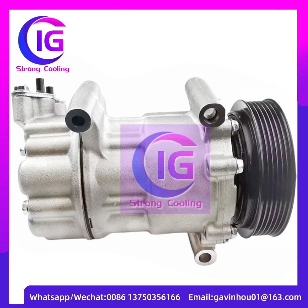 Компрессор кондиционера SD6C12 для Peugeot 207 208 307 308 Partner Citroen C3 96410780 9651910980 9651911480