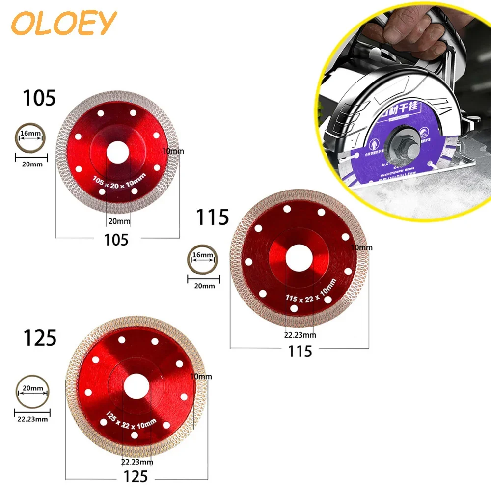 

Лезвие для алмазной пилы Turbo, гранит, плитка из искусственного фарфора, керамические лезвия, 3 размера для угловой шлифовальной машины, Алмазное лезвие для пилы